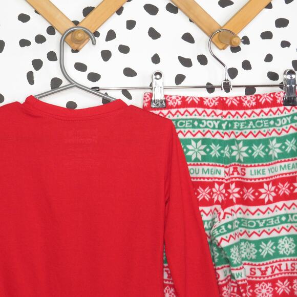 Jammies For Your Families Red Festive Fair Isle Toddler Holiday Pajamas - Picture 4 of 6